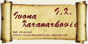 Ivona Karamarković vizit kartica